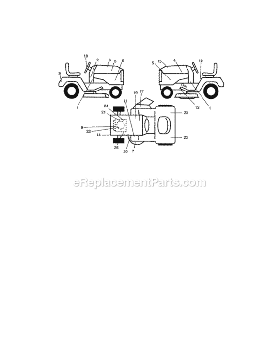Page G Diagram and Parts List for 917276011  Craftsman Lawn Tractor