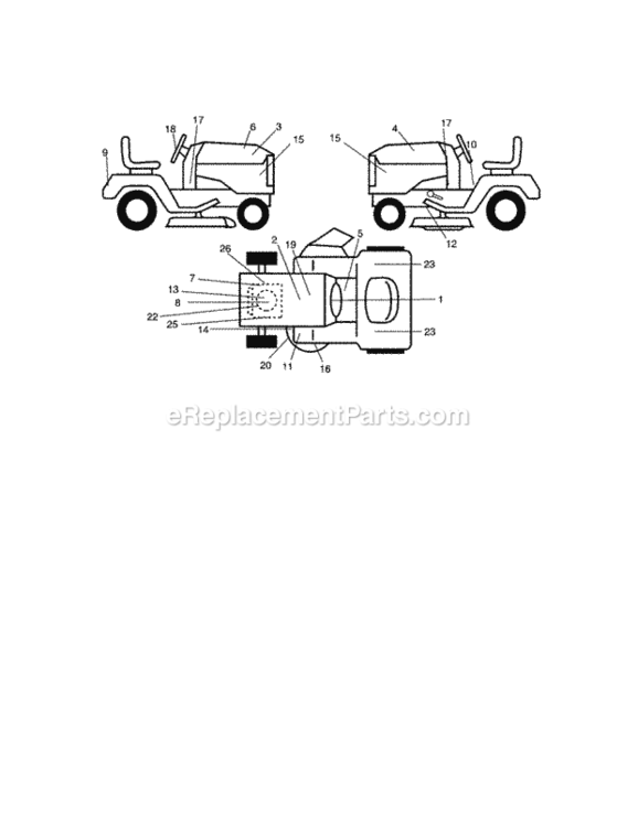 Page G Diagram and Parts List for 917276020  Craftsman Lawn Tractor