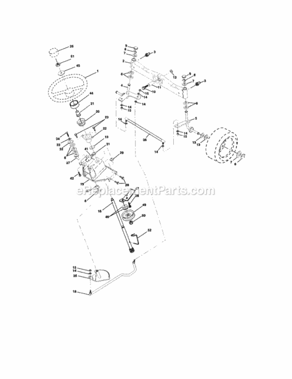 Page D Diagram and Parts List for 917276021  Craftsman Lawn Tractor