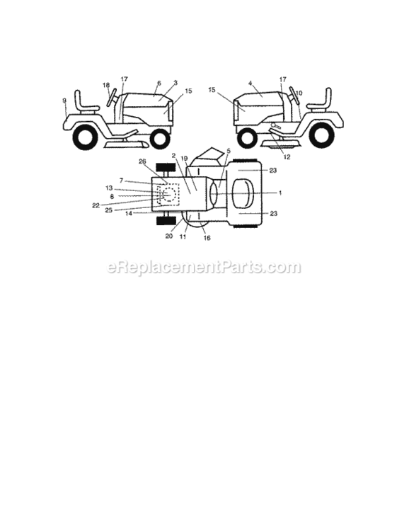 Page G Diagram and Parts List for 917276021  Craftsman Lawn Tractor