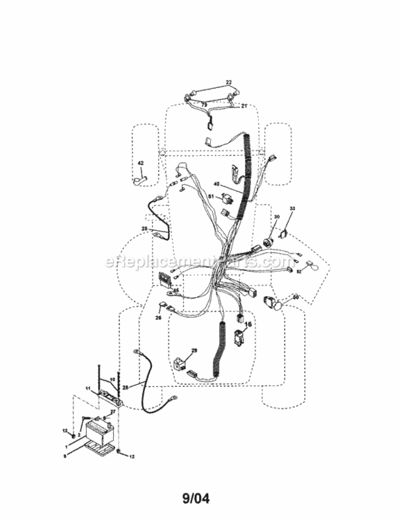 Page A Diagram and Parts List for 917276022  Craftsman Lawn Tractor