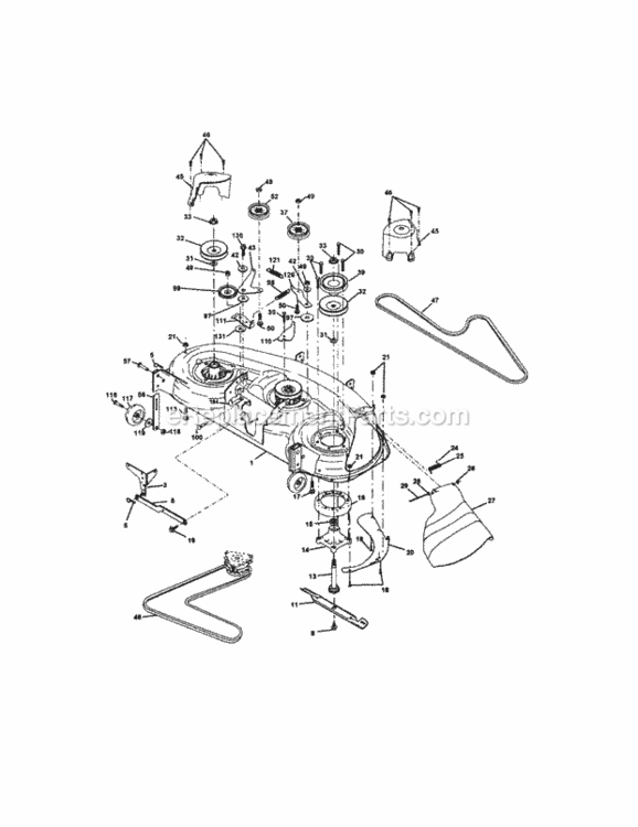Page J Diagram and Parts List for 917276022  Craftsman Lawn Tractor