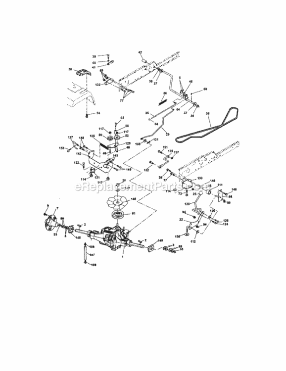 Page C Diagram and Parts List for 917276022  Craftsman Lawn Tractor