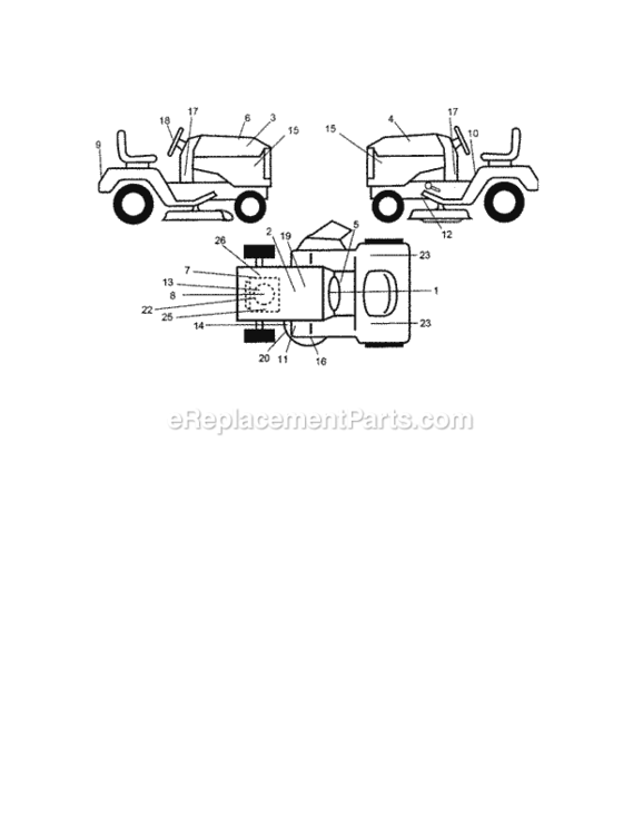 Page G Diagram and Parts List for 917276022  Craftsman Lawn Tractor