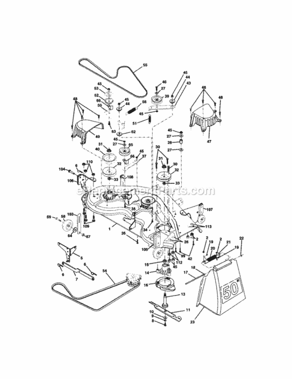 Page J Diagram and Parts List for 917276030  Craftsman Lawn Tractor