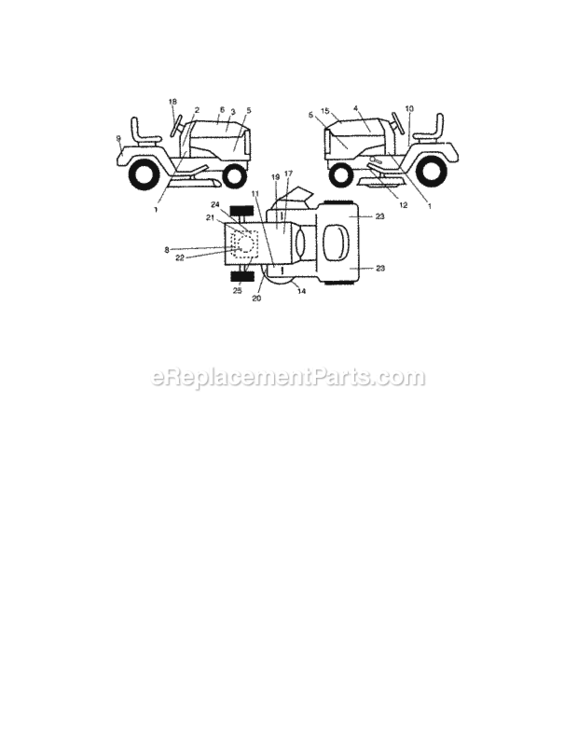 Page G Diagram and Parts List for 917276030  Craftsman Lawn Tractor