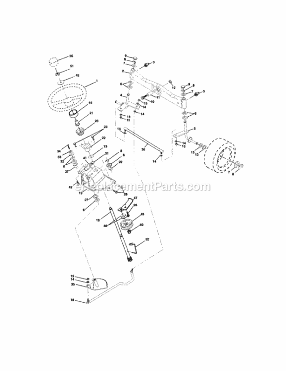 Page D Diagram and Parts List for 917276041  Craftsman Lawn Tractor