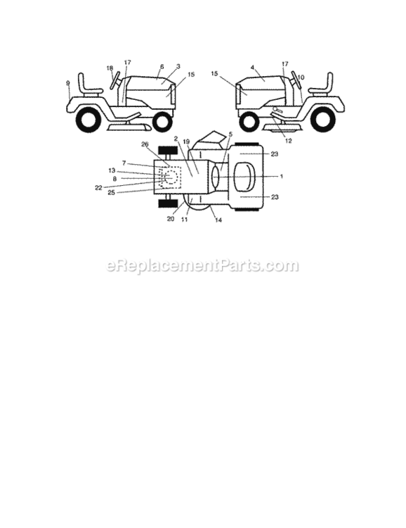 Page G Diagram and Parts List for 917276041  Craftsman Lawn Tractor