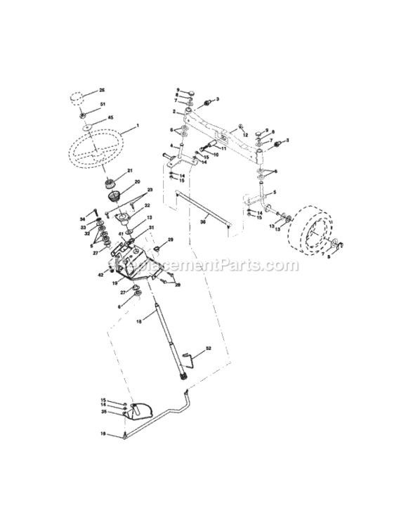 Page D Diagram and Parts List for 917276050  Craftsman Lawn Tractor