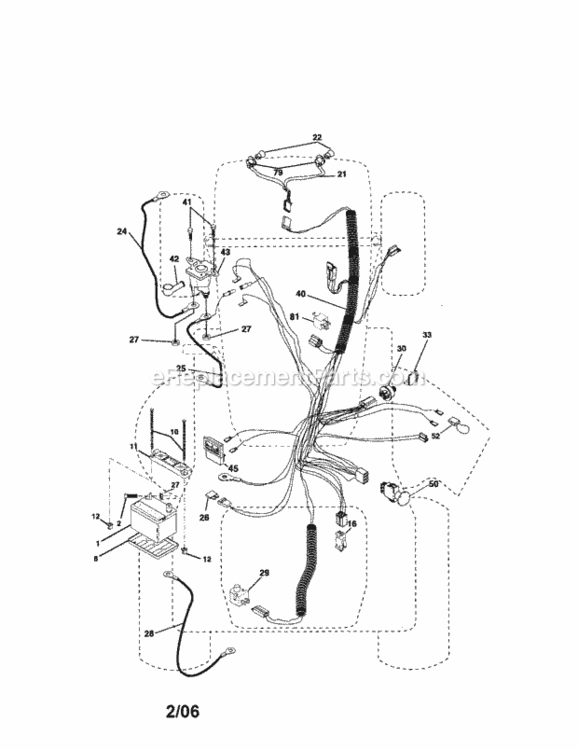 Page A Diagram and Parts List for 917276051  Craftsman Lawn Tractor