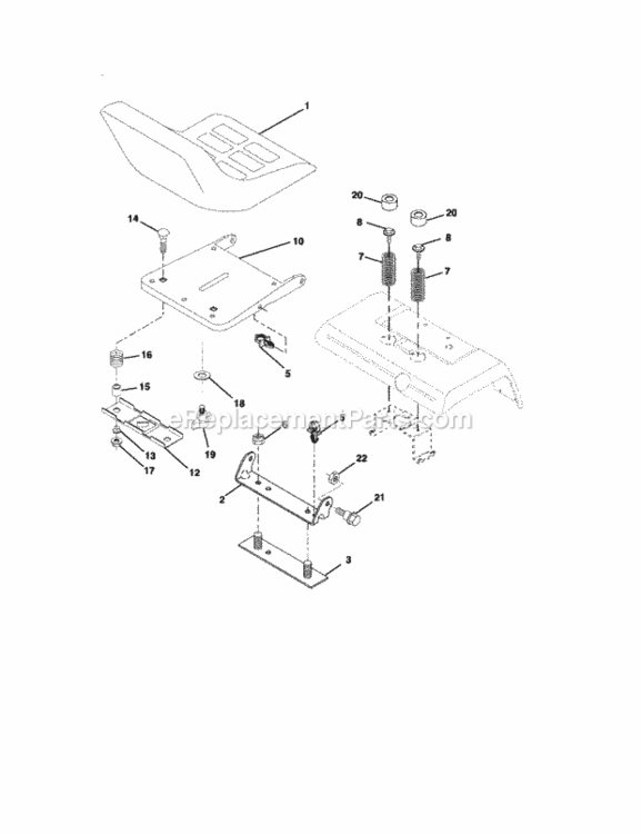 Page F Diagram and Parts List for 917276051  Craftsman Lawn Tractor