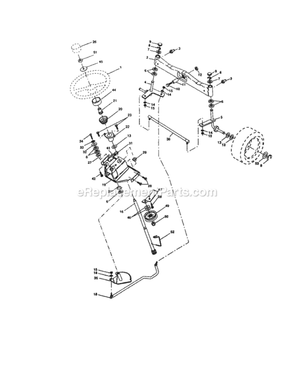 Page D Diagram and Parts List for 917276080  Craftsman Lawn Tractor