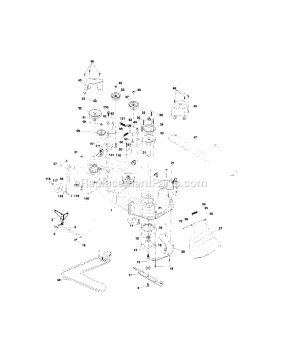 Page J Diagram and Parts List for 917276081  Craftsman Lawn Tractor