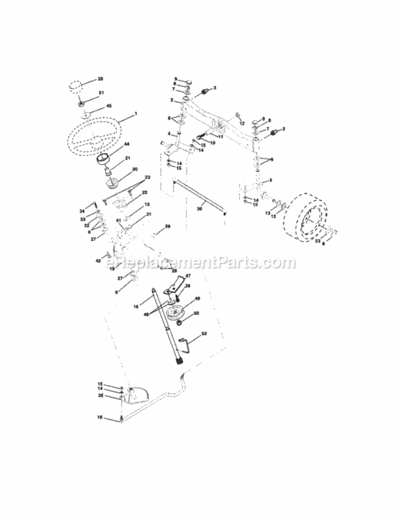 Page D Diagram and Parts List for 917276081  Craftsman Lawn Tractor