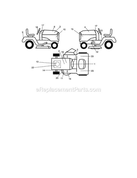 Page G Diagram and Parts List for 917276081  Craftsman Lawn Tractor