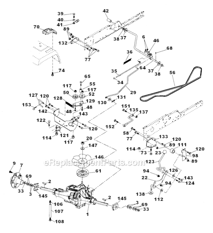 Ground_Drive Diagram and Parts List for 917276101  Craftsman Lawn Mower