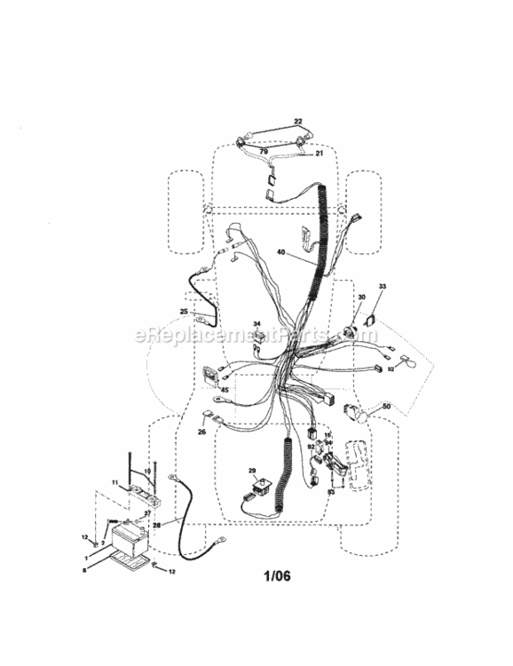 Page A Diagram and Parts List for 917276240  Craftsman Lawn Tractor
