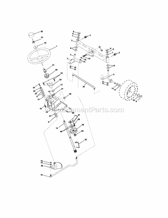 Page D Diagram and Parts List for 917276240  Craftsman Lawn Tractor
