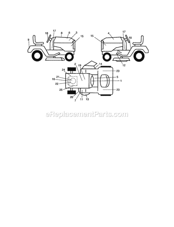 Page G Diagram and Parts List for 917276240  Craftsman Lawn Tractor