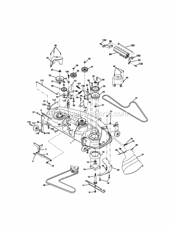 Page J Diagram and Parts List for 917276310  Craftsman Lawn Tractor
