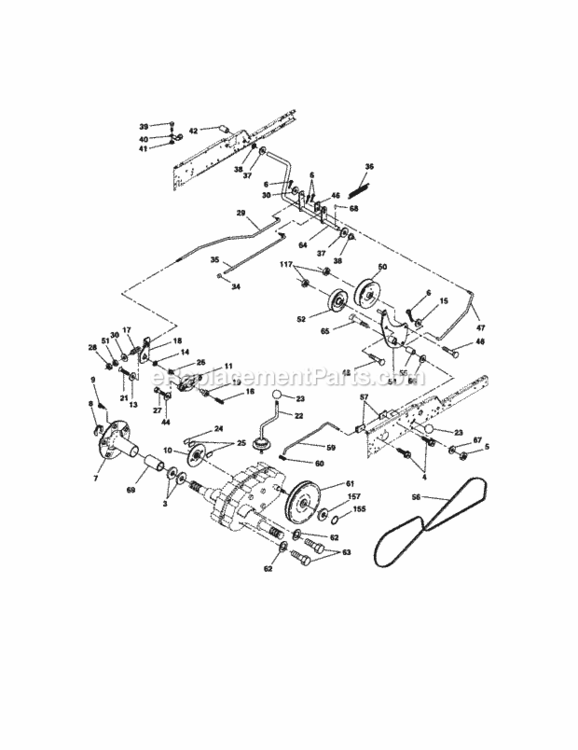 Page C Diagram and Parts List for 917276330  Craftsman Lawn Tractor