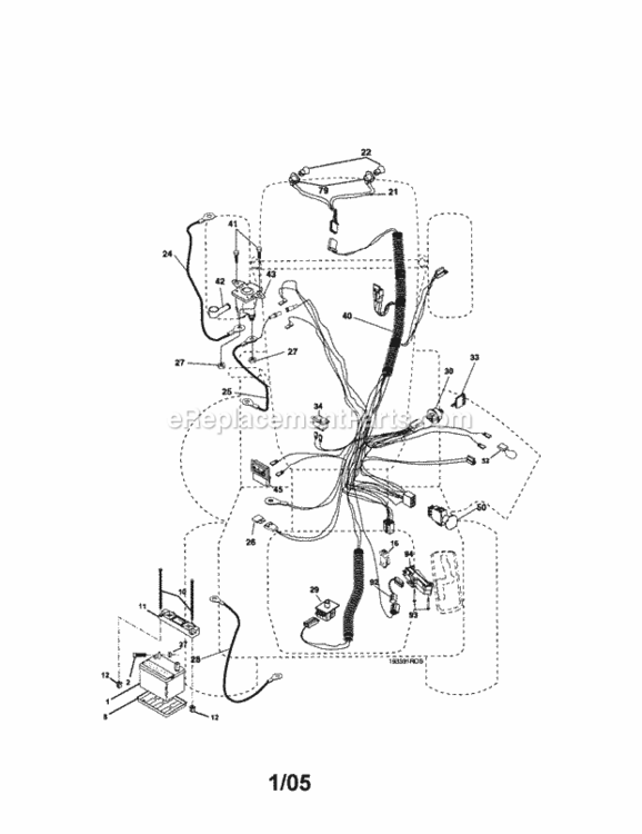Page A Diagram and Parts List for 917276340  Craftsman Lawn Tractor