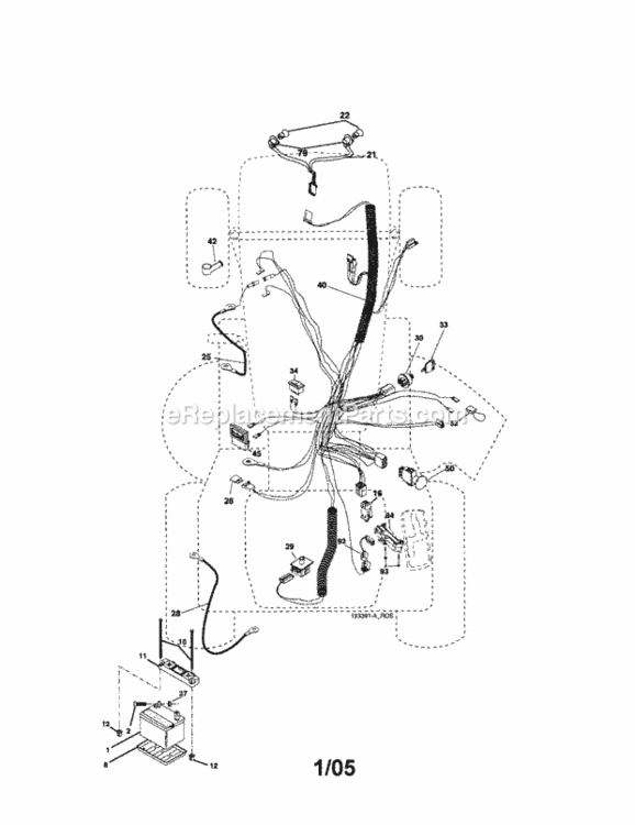 Page A Diagram and Parts List for 917276360  Craftsman Lawn Tractor