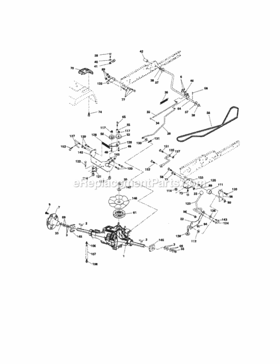 Page C Diagram and Parts List for 917276361  Craftsman Lawn Tractor
