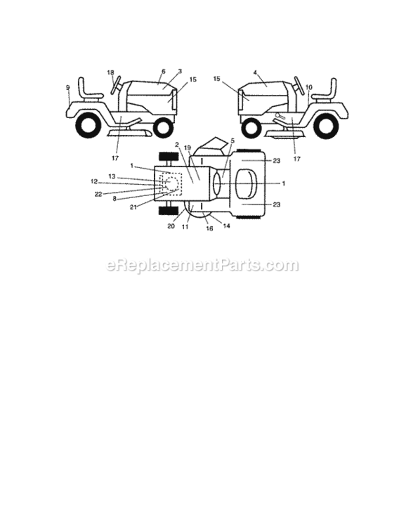 Page G Diagram and Parts List for 917276361  Craftsman Lawn Tractor