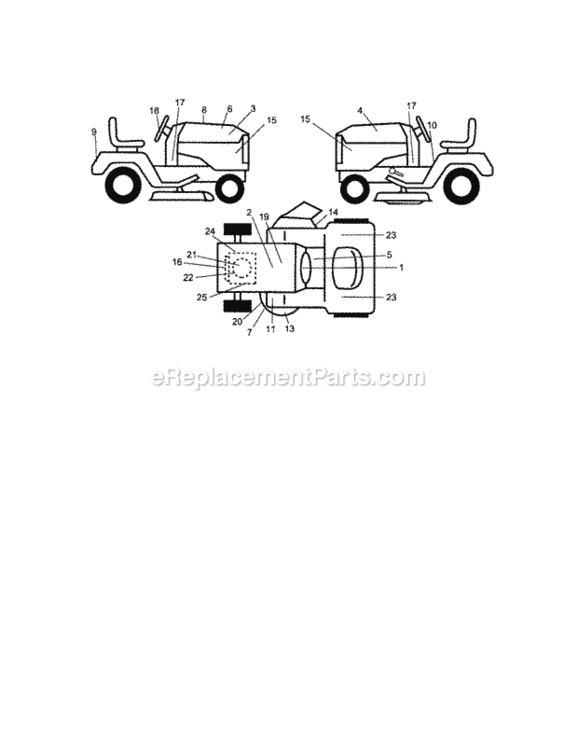 Page G Diagram and Parts List for 917276380  Craftsman Lawn Tractor