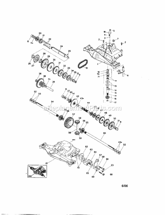Page L Diagram and Parts List for 917276390  Craftsman Lawn Tractor
