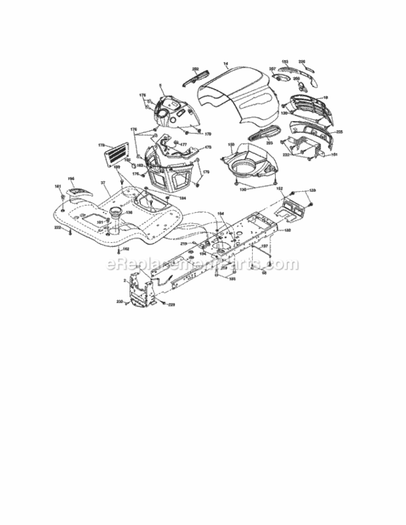 Page B Diagram and Parts List for 917276620  Craftsman Lawn Tractor