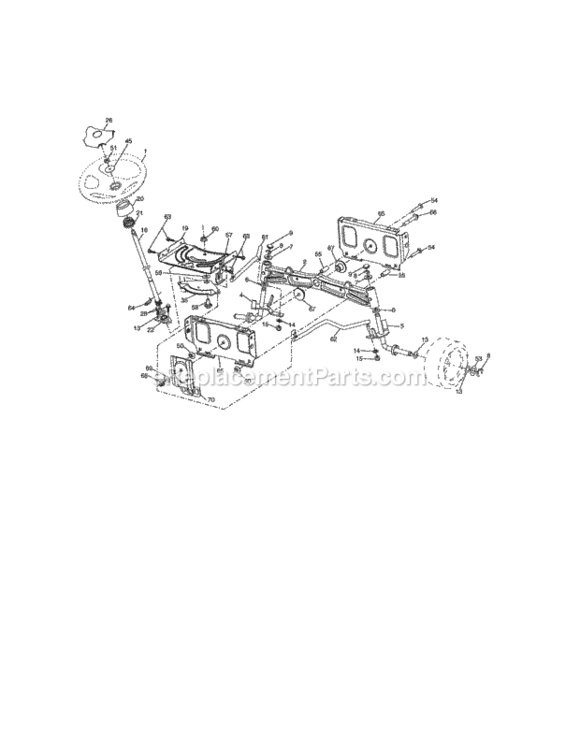 Page C Diagram and Parts List for 917276621  Craftsman Lawn Tractor