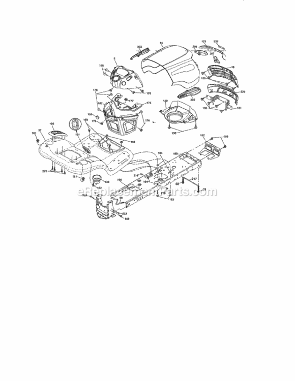 Page B Diagram and Parts List for 917276700  Craftsman Lawn Tractor