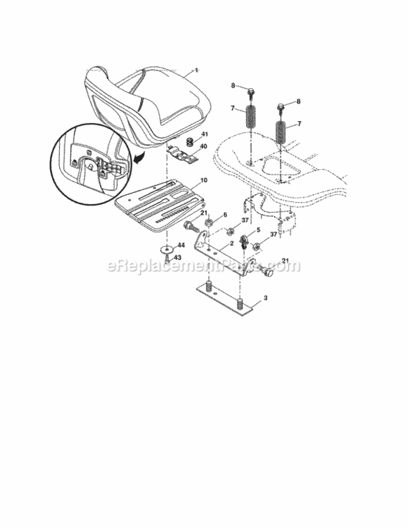 Page F Diagram and Parts List for 917276700  Craftsman Lawn Tractor