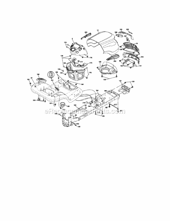 Page B Diagram and Parts List for 917276702  Craftsman Lawn Tractor