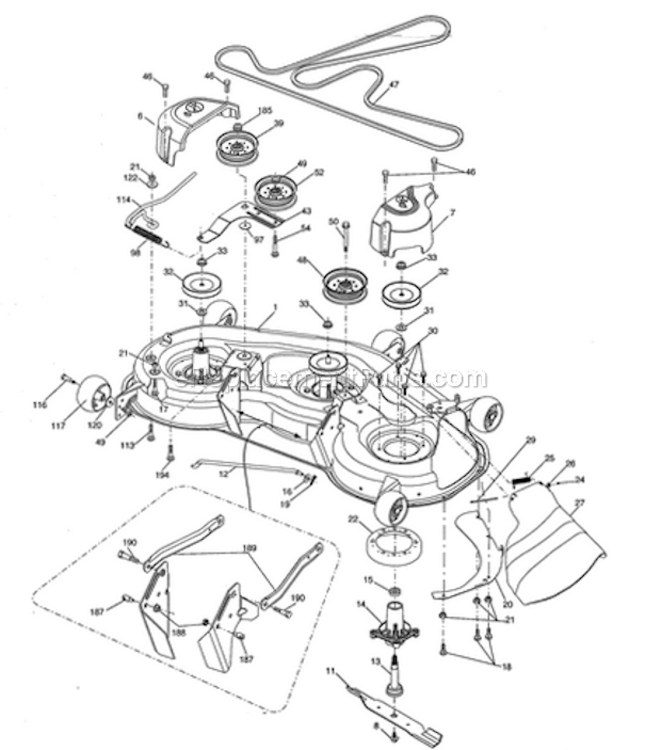 Page J Diagram and Parts List for 917276703  Craftsman Lawn Tractor