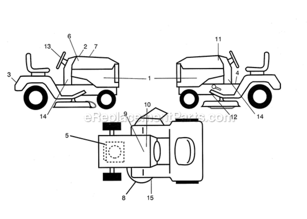 Page G Diagram and Parts List for 917276703  Craftsman Lawn Tractor
