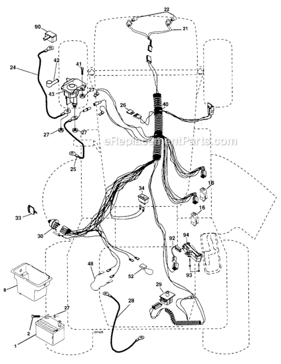 Electric Diagram and Parts List for 917276761  Craftsman Lawn Tractor