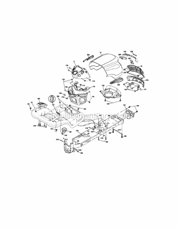 Page B Diagram and Parts List for 917276800  Craftsman Lawn Tractor