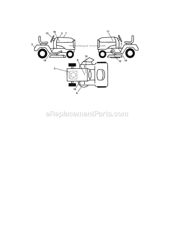 Page E Diagram and Parts List for 917276800  Craftsman Lawn Tractor