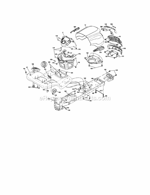 Page B Diagram and Parts List for 917276802  Craftsman Lawn Tractor