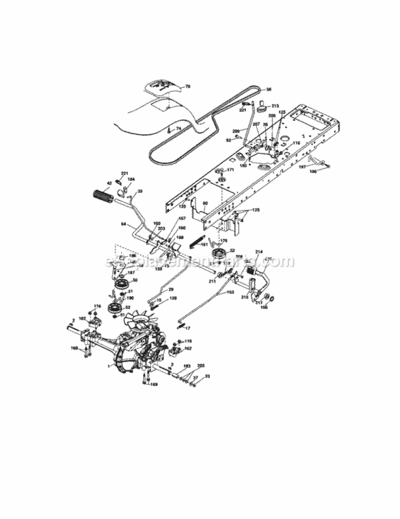 Page D Diagram and Parts List for 917276802  Craftsman Lawn Tractor