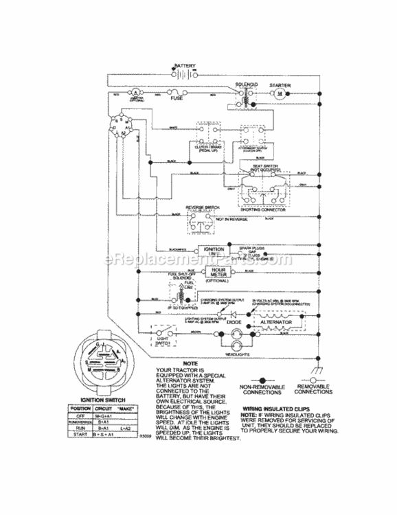 Page K Diagram and Parts List for 917276813  Craftsman Lawn Tractor