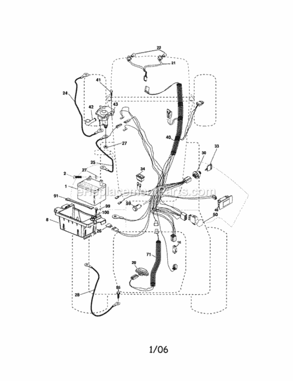 Page A Diagram and Parts List for 917276840  Craftsman Lawn Tractor