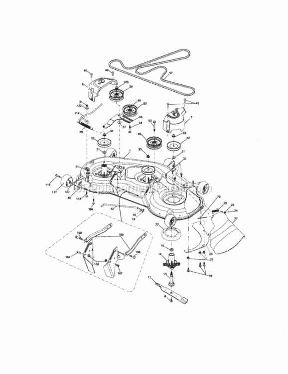 Page J Diagram and Parts List for 917276840  Craftsman Lawn Tractor