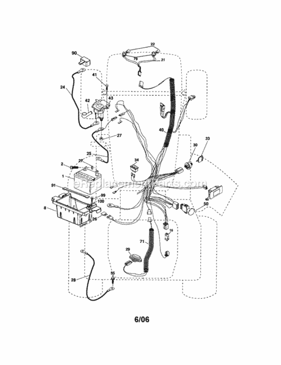 Page A Diagram and Parts List for 917276843  Craftsman Lawn Tractor