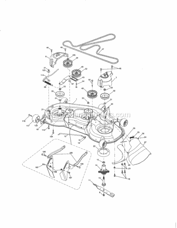 Page J Diagram and Parts List for 917276844  Craftsman Lawn Tractor