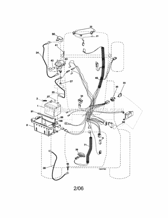 Page A Diagram and Parts List for 917276863  Craftsman Lawn Tractor