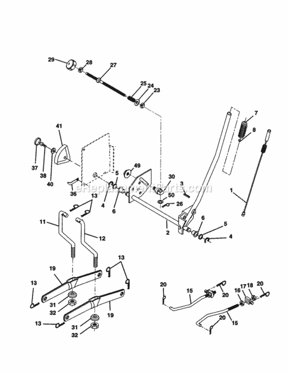 Page J Diagram and Parts List for 917277060  Craftsman Lawn Tractor